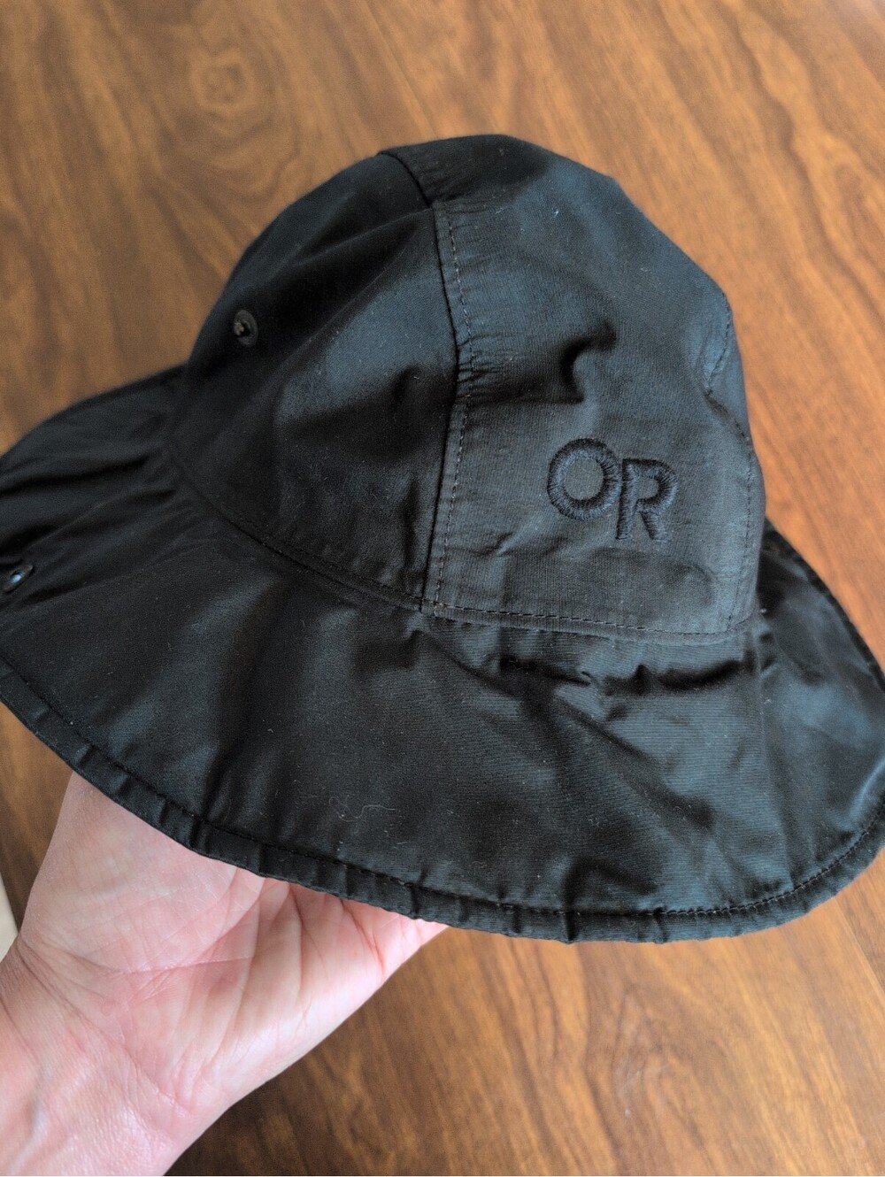 Outdoor Research VTG 90s Gore-Tex Black Seattle Bucket Hat L Wind Stopper - Picture 1 of 9